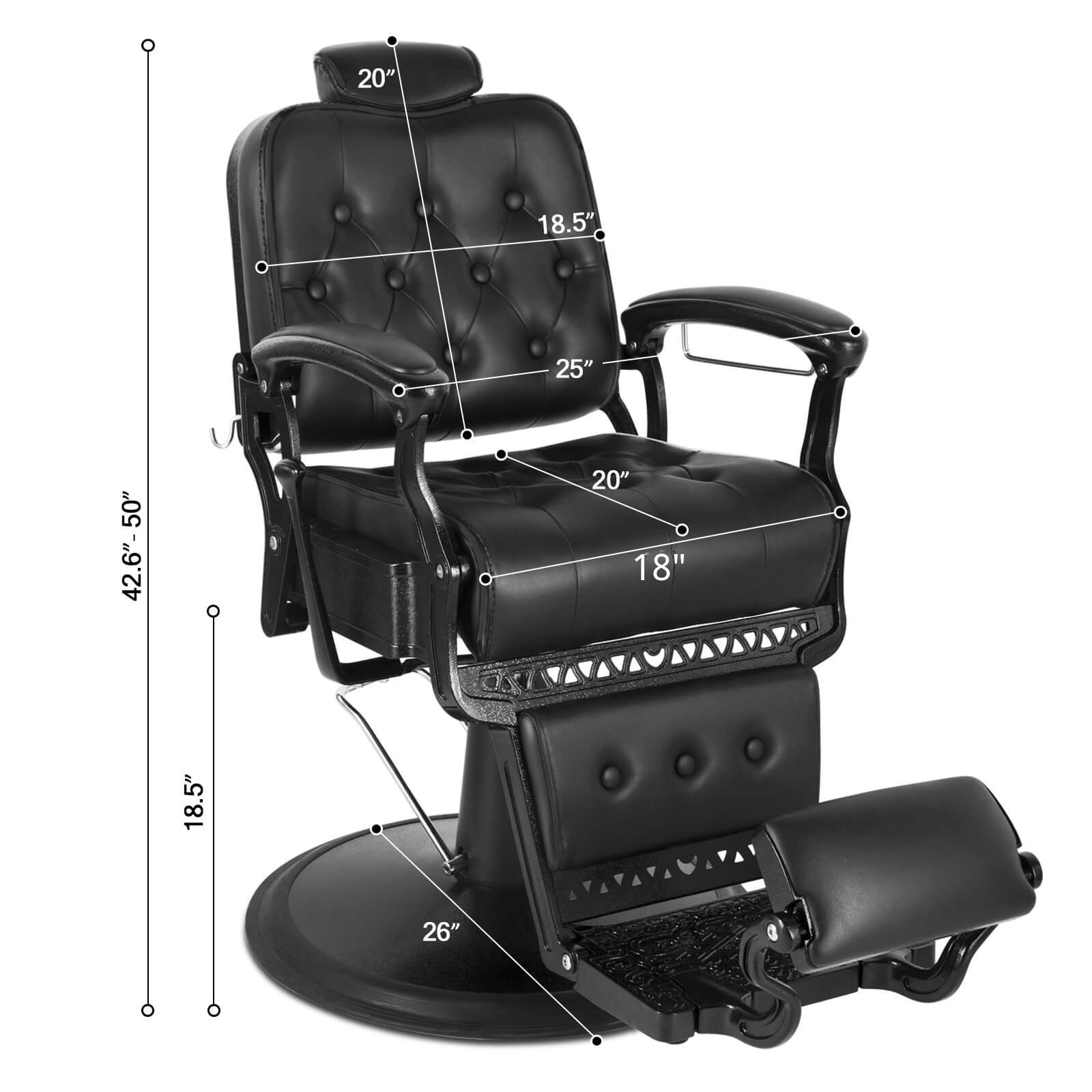 #5043 Heavy Duty Vintage Barber Chair (ship after 7/20)