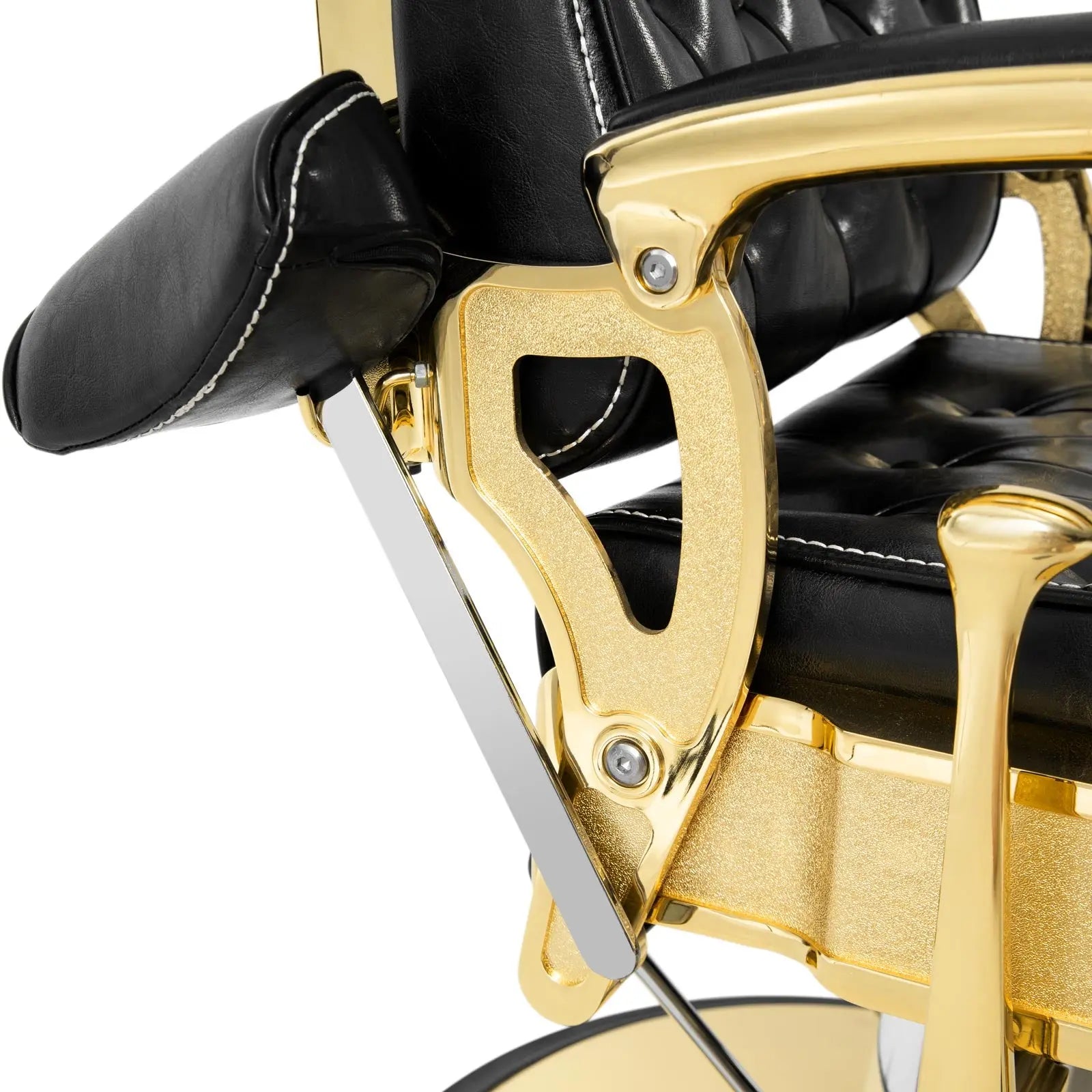 #5043 Heavy Duty Prestige Vintage Barber Chair (Black/Gold)