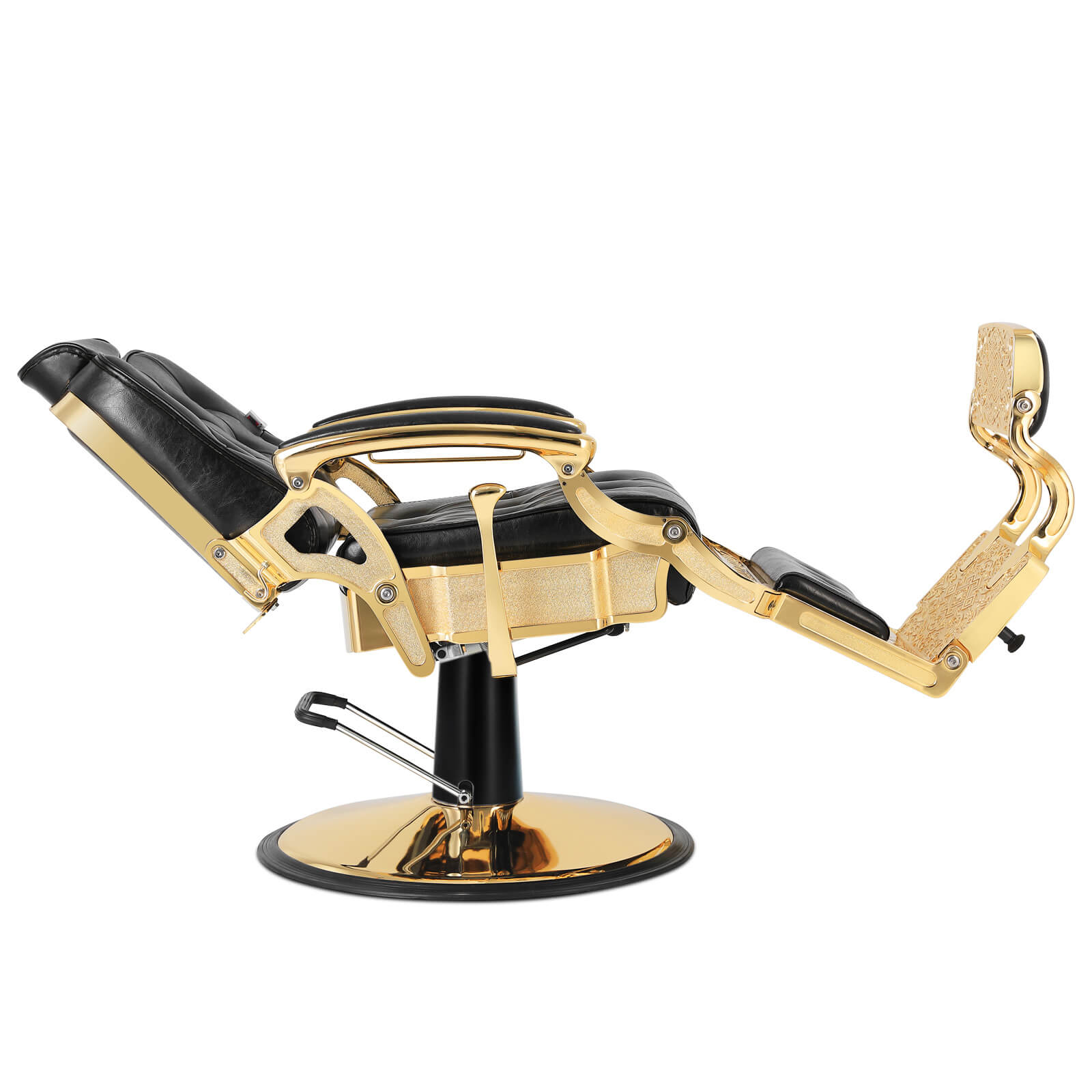 #5043 Heavy Duty Prestige Vintage Barber Chair (Black/Gold)