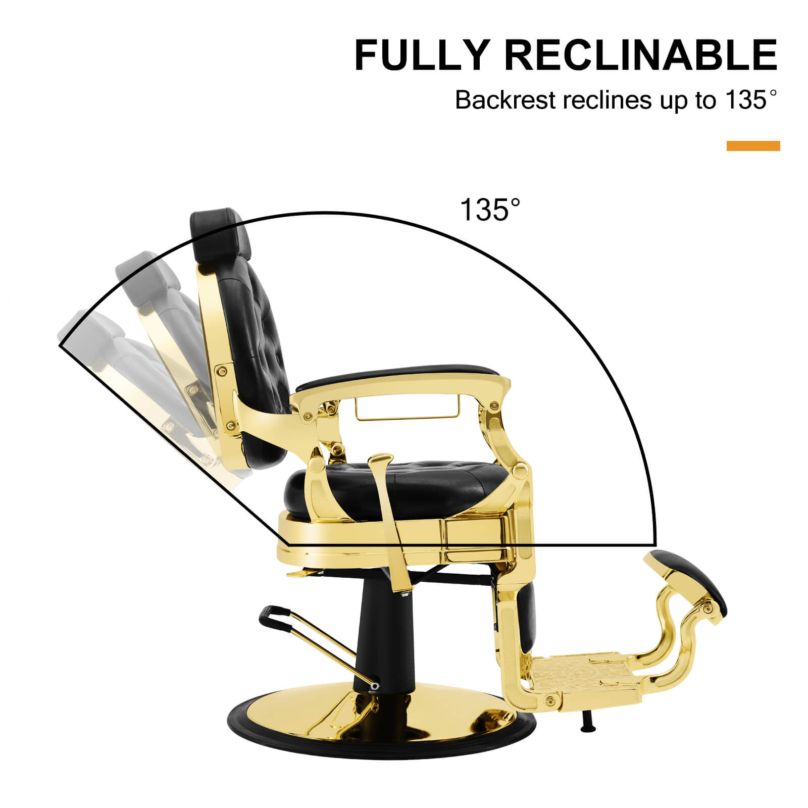 #5045 Retro Barber Chair Heavy Duty Vintage Salon Chair