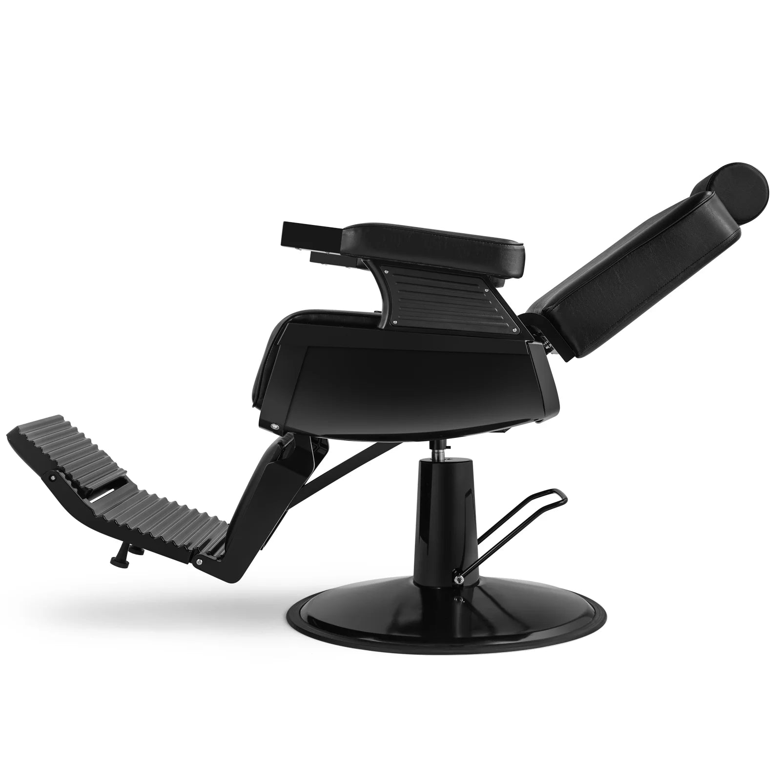 #5073 Heavy Duty Recline Hydraulic Barber Chair (All Black)