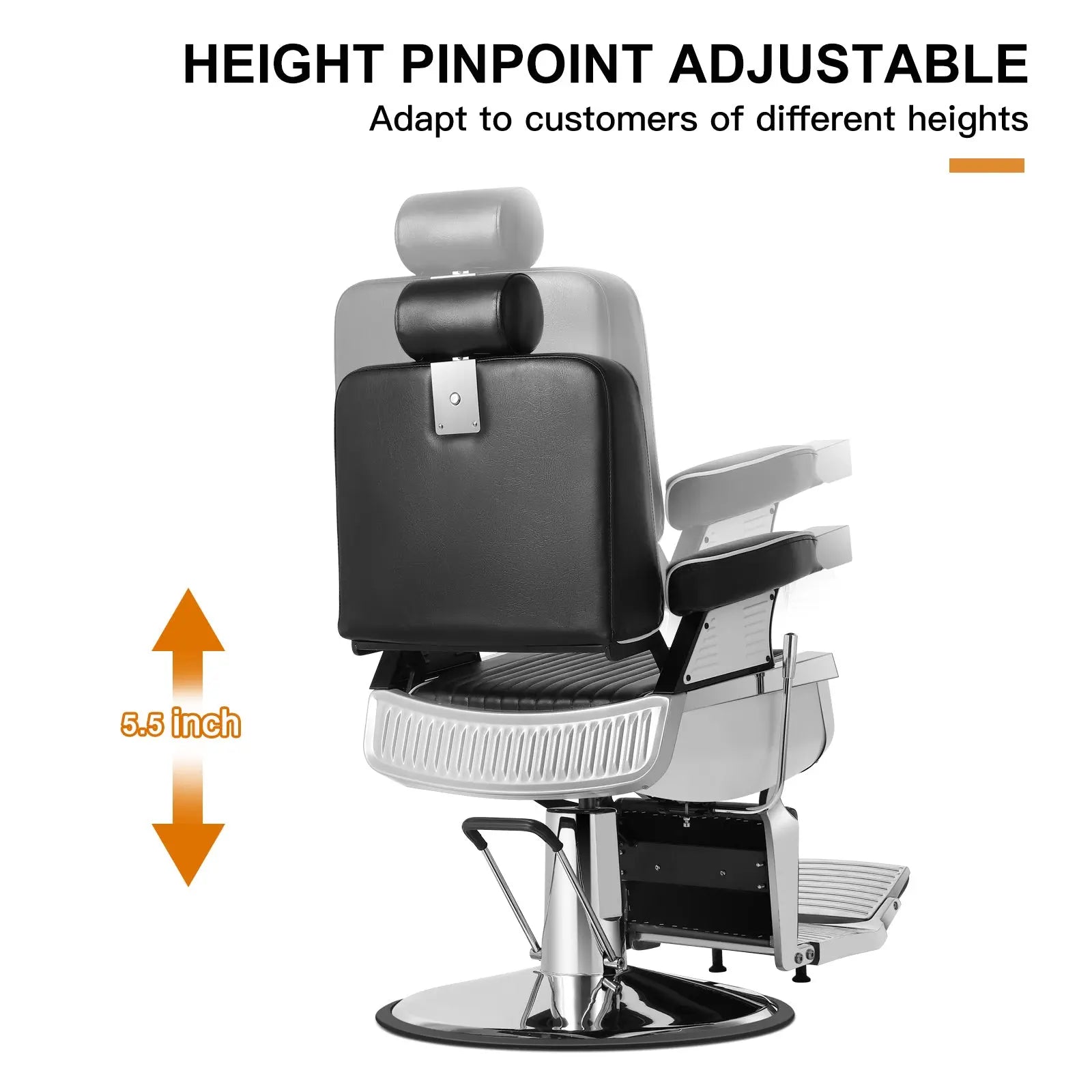 #5073 Heavy Duty Recline Hydraulic Barber Chair(ship after 7/15)