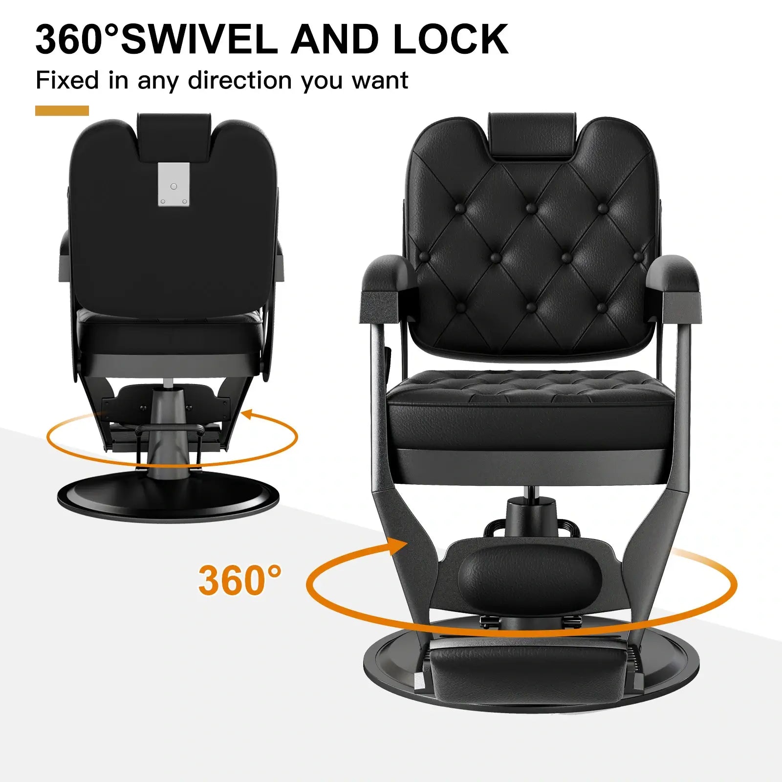 #5077 Retro Reclining Barber Chair for Barbershop