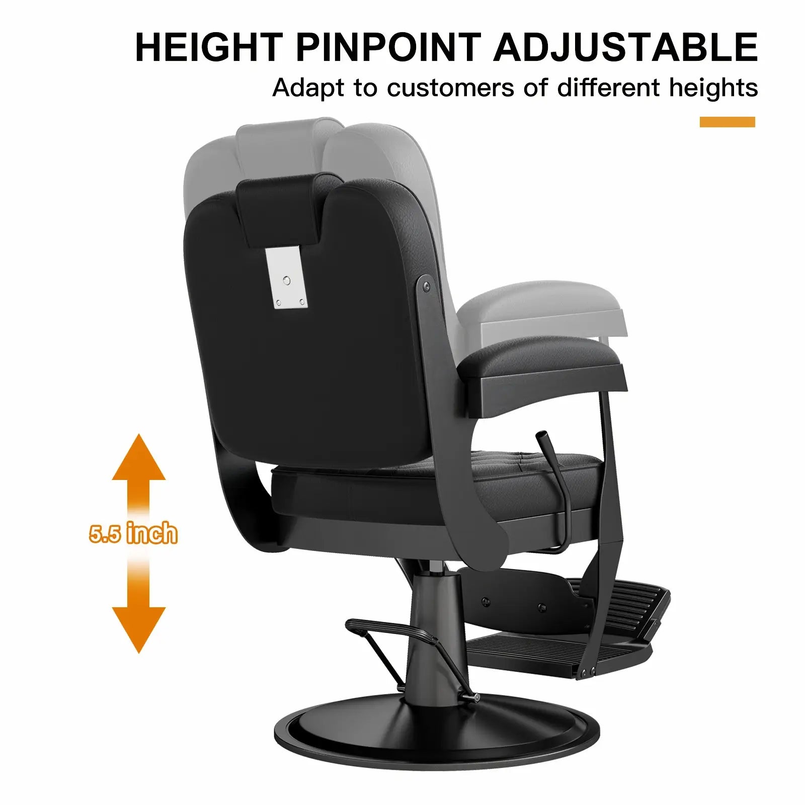 #5077 Retro Reclining Barber Chair for Barbershop