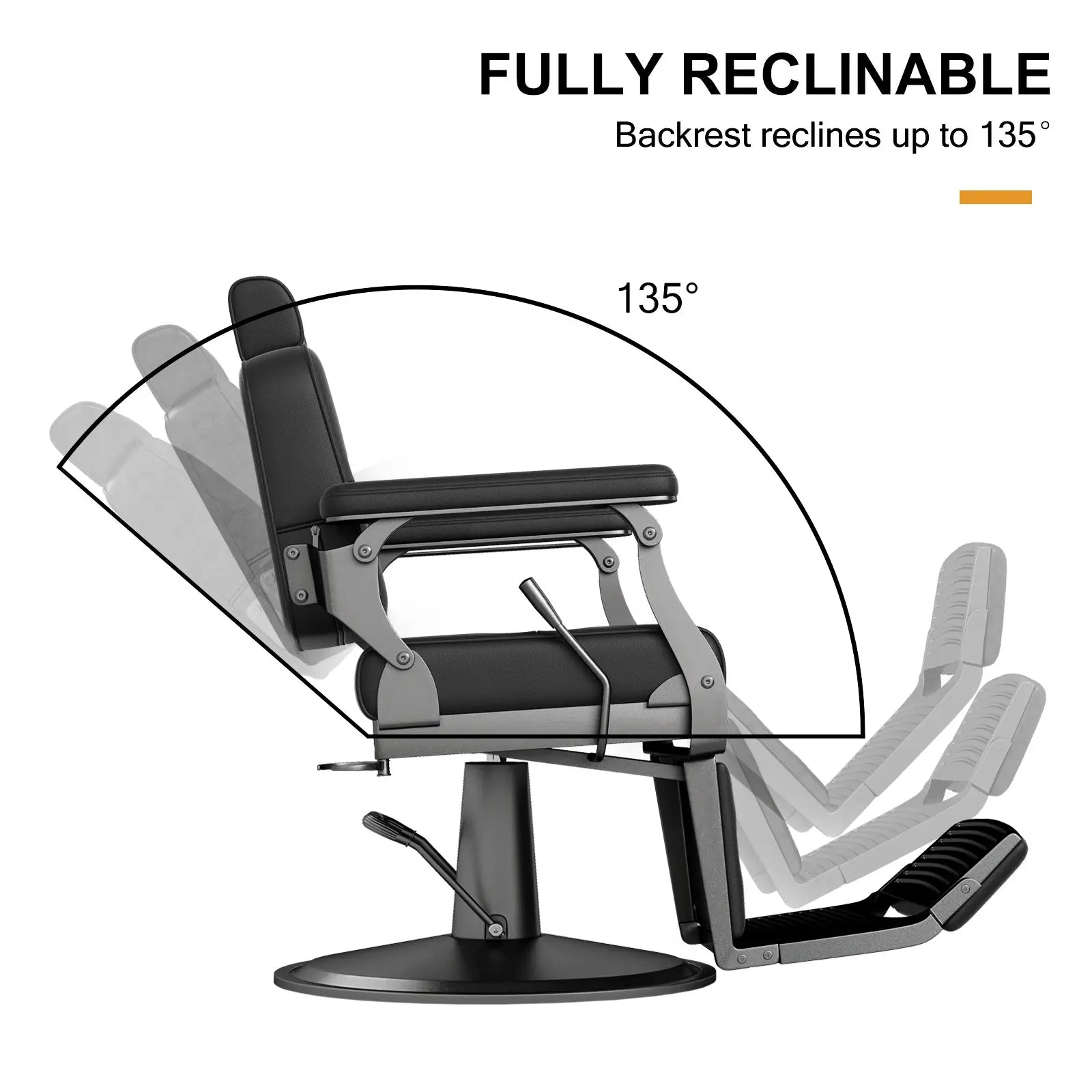 🆕#5078 Hydraulic Heavy Duty Barber Chair