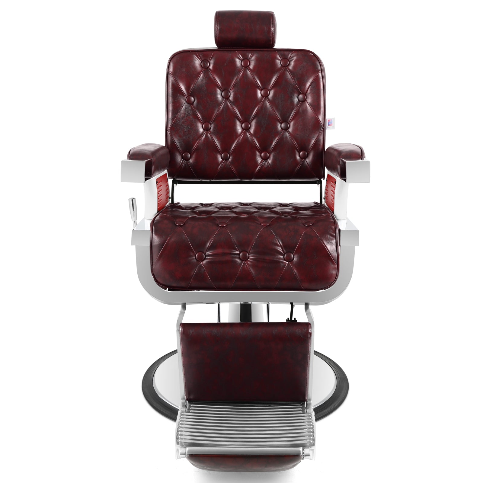 #5173 Vintage Heavy Duty Recline Hydraulic Barber Chair (Burgundy)