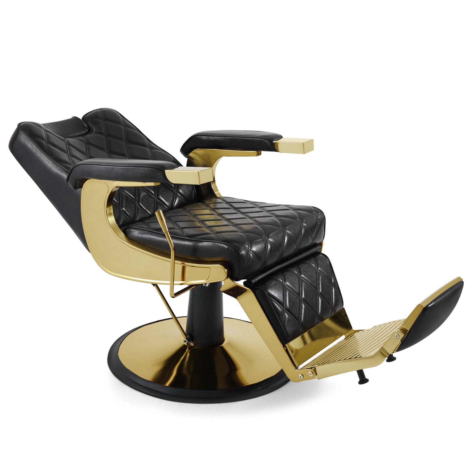 #5636 Prestige Wide Backrest Barber Chair（Gold/Black）