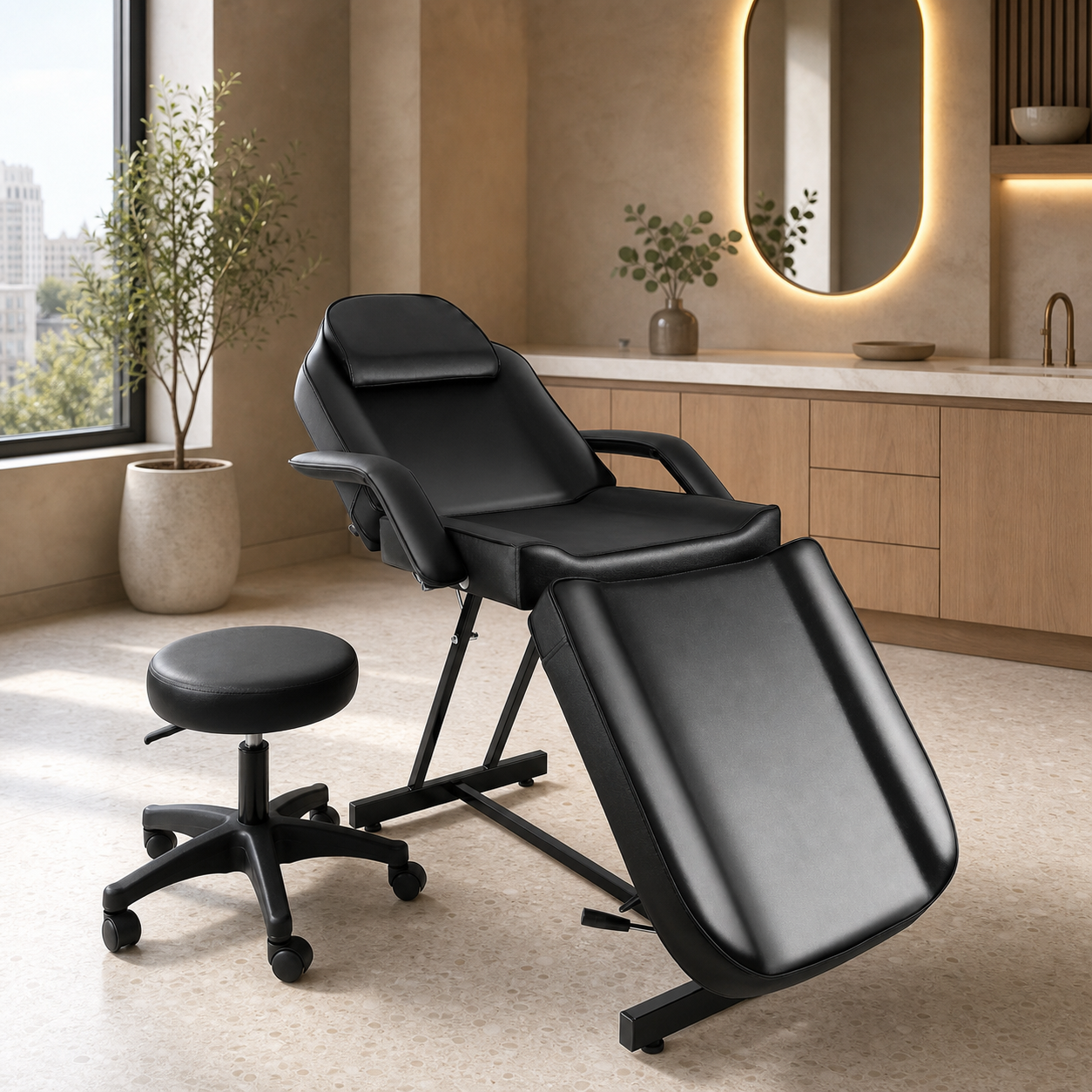 #2011 Massage Table Adjustable Massage Bed W/Free Stool