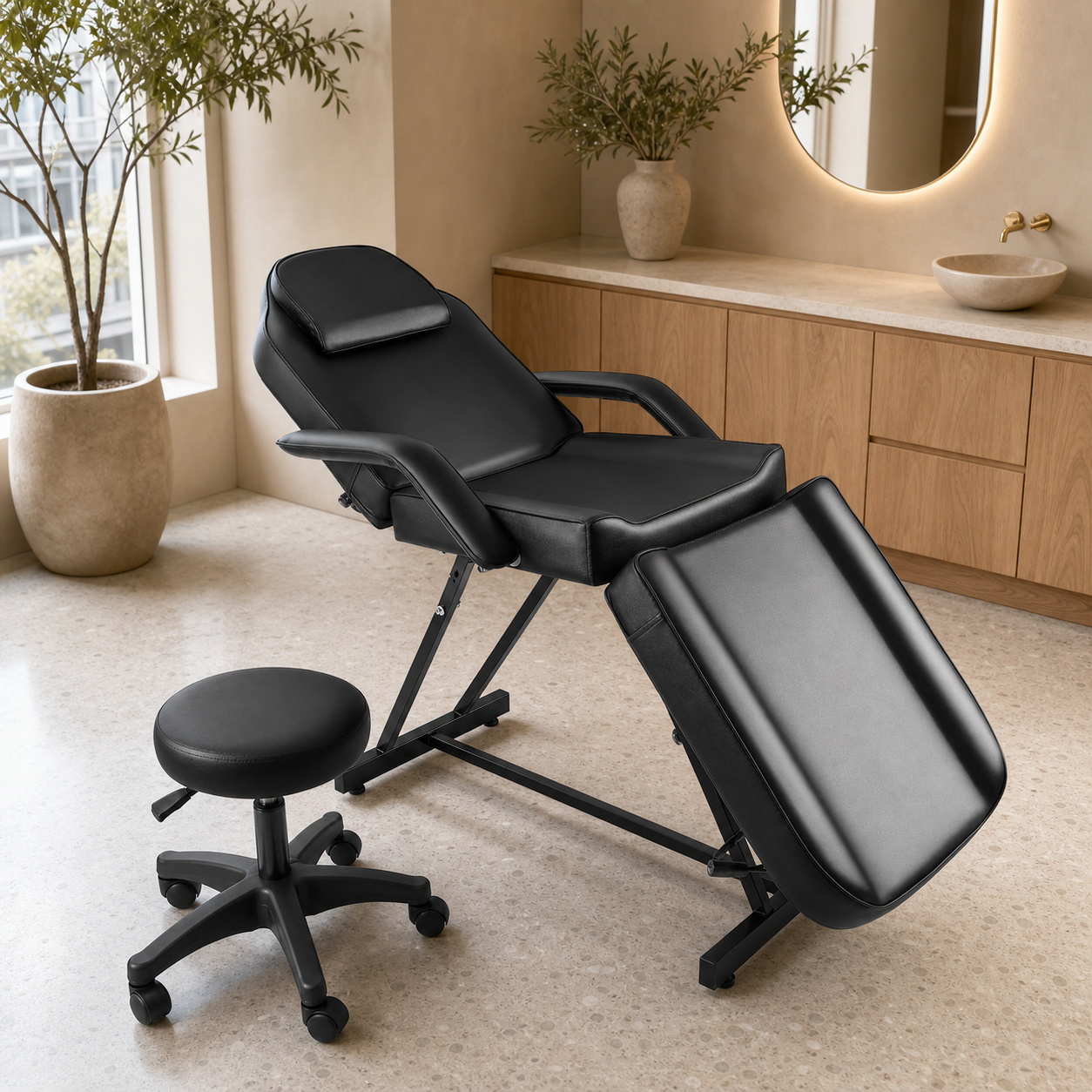 #2011 Massage Table Adjustable Massage Bed W/Free Stool