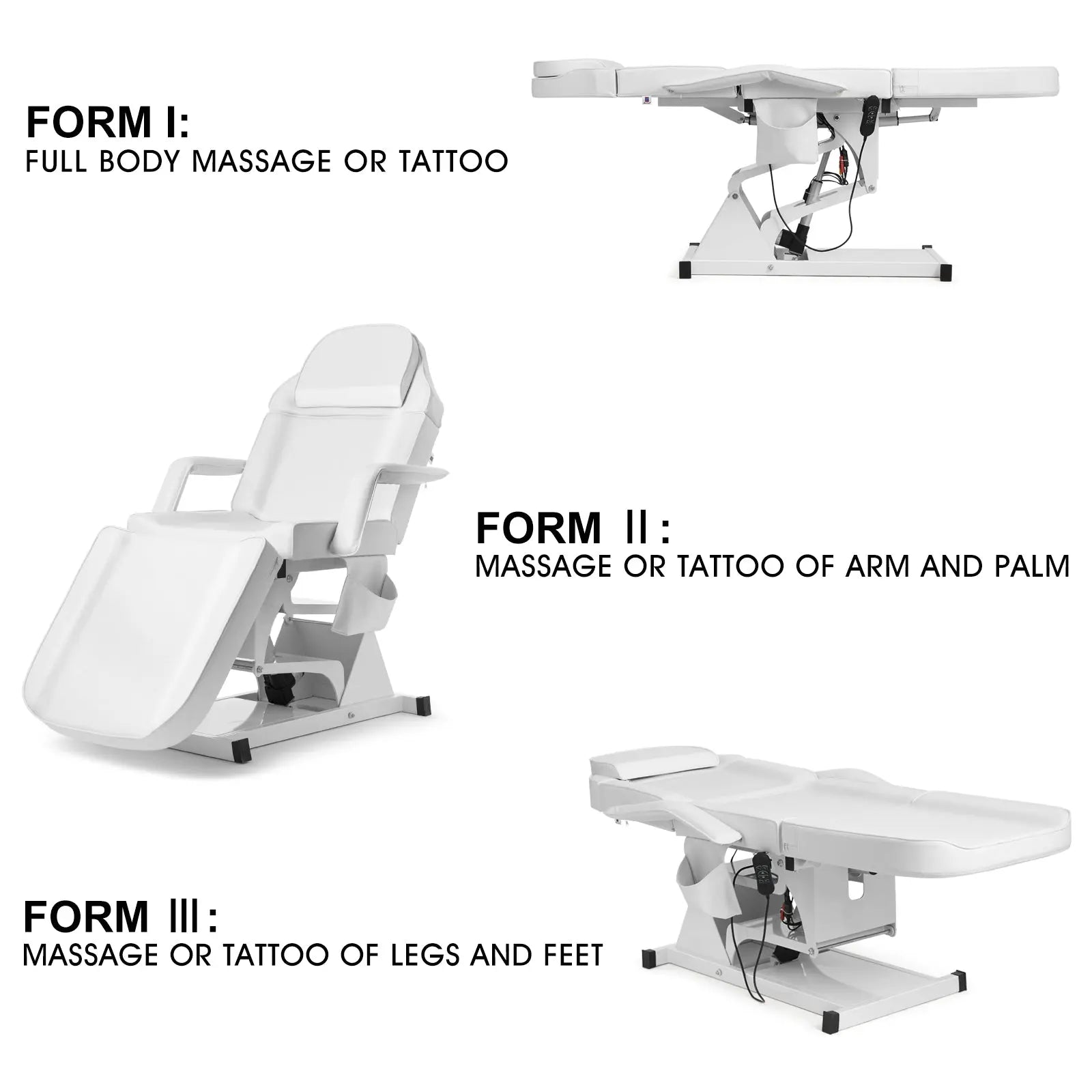 #2023 Facial Bed for Esthetician Table Beauty Bed Medical Aesthetic Tattoo Chair with 3 Motor Electrical Adjustments