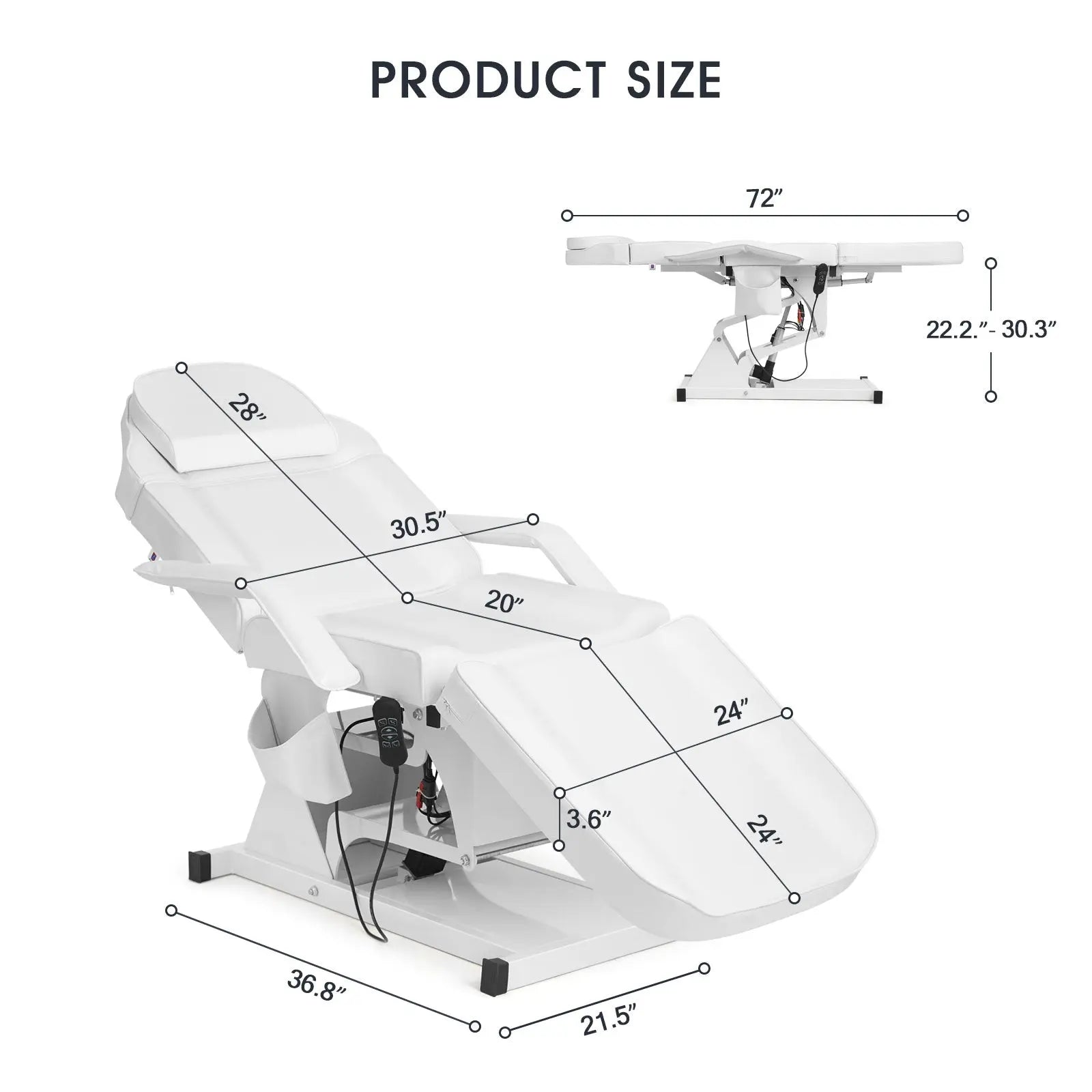 #2023 Facial Bed for Esthetician Table Beauty Bed Medical Aesthetic Tattoo Chair with 3 Motor Electrical Adjustments
